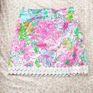 Lilly Pulitzer Women's Skirt gorgeous pink floral size 6